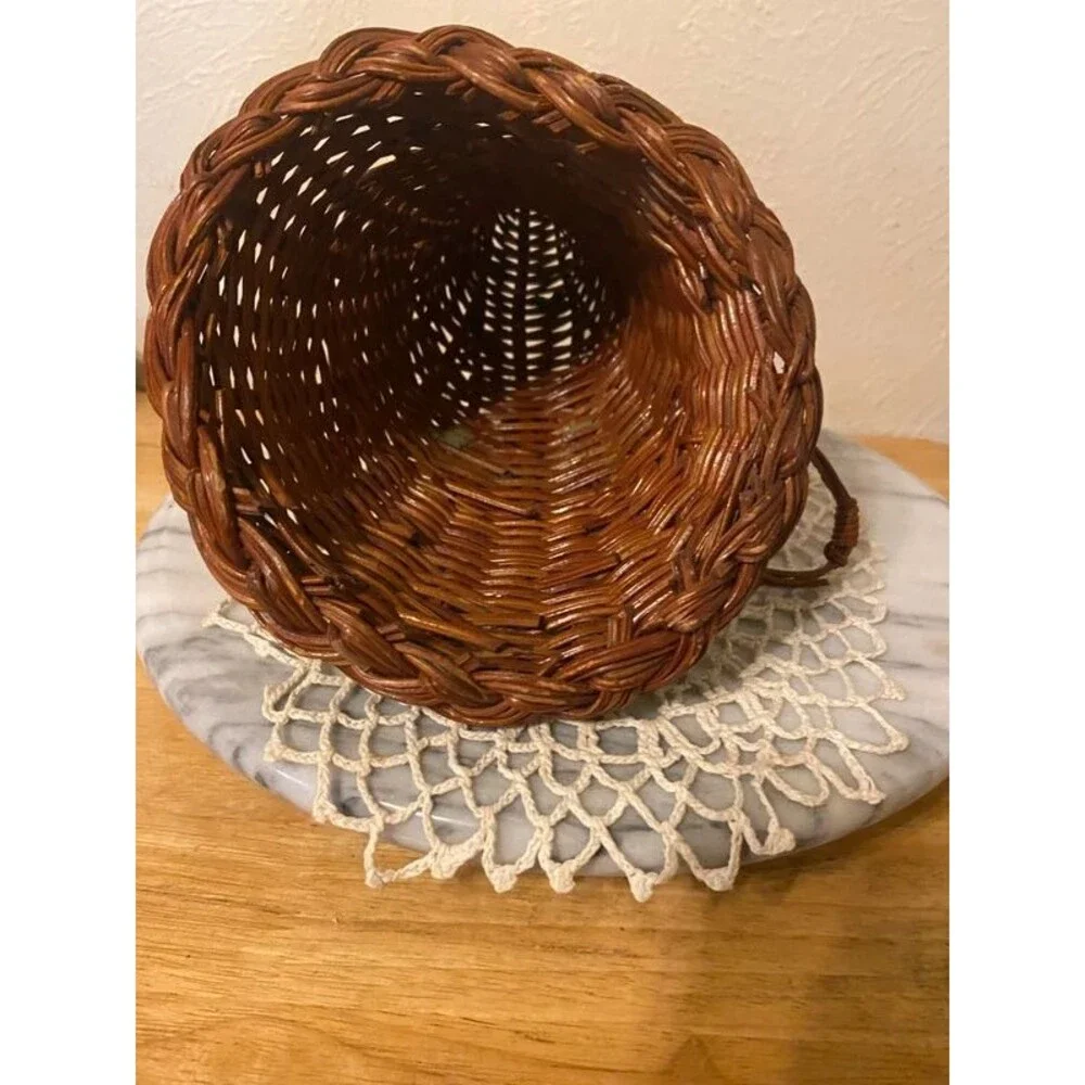 Brown Wicker Cornucopia/ Horn of Plenty